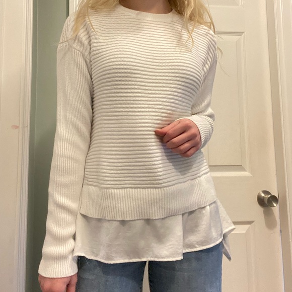super soft white layered sweater - Picture 1 of 4